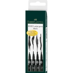 FABER-CASTELL PITT Artist Pen Tuschestifte, 4er Sets