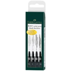 FABER-CASTELL PITT Artist Pen Tuschestifte, 4er Sets