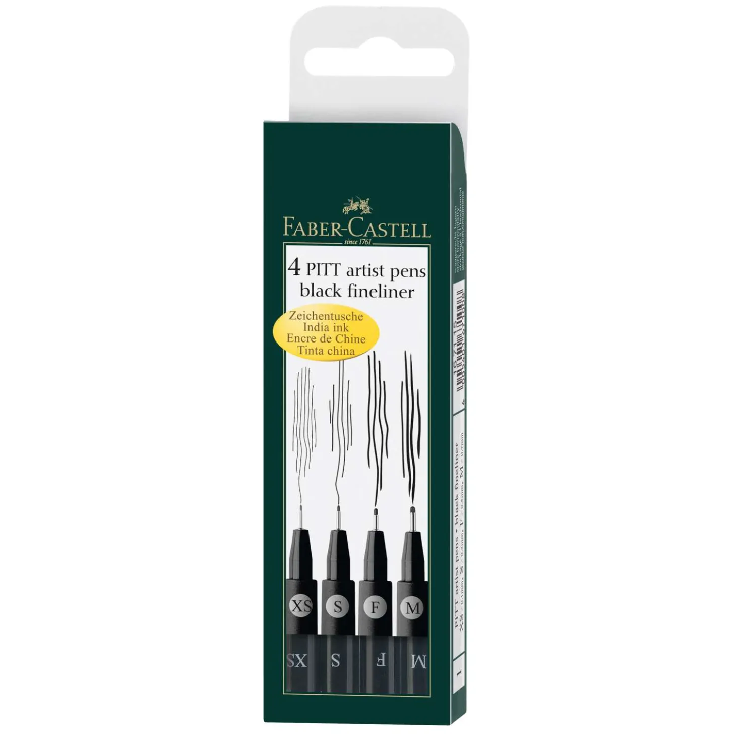 FABER-CASTELL PITT Artist Pen Tuschestifte, 4er Sets