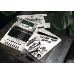 FABER-CASTELL Pitt Artist Pen-Set + Sketchbook