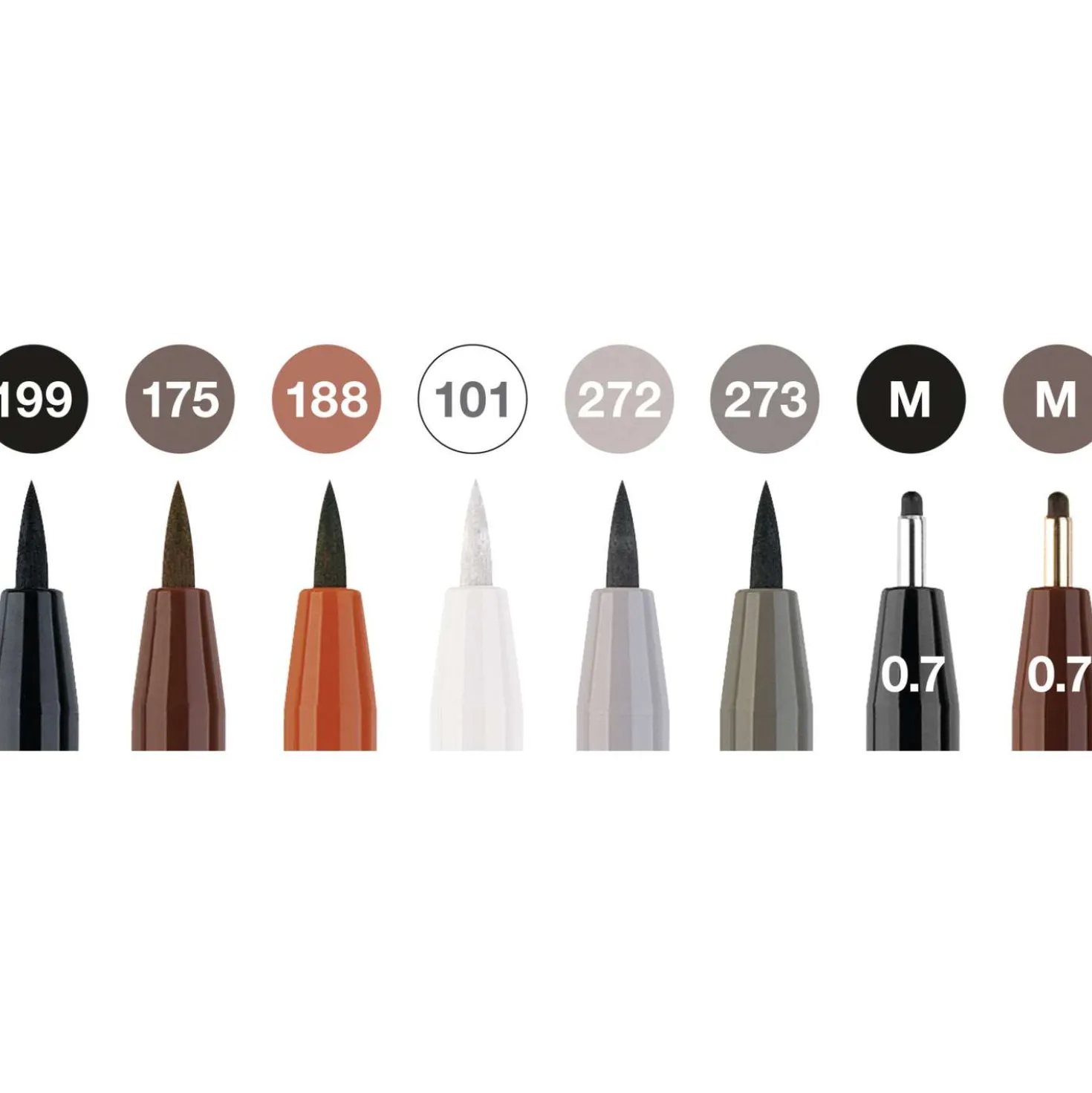 FABER-CASTELL Pitt Artist Pen Tuschestift, 8er-Set, Classic