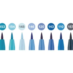 FABER-CASTELL Pitt Artist Pen Brush Tuschestift, 8er-Set, The Blues