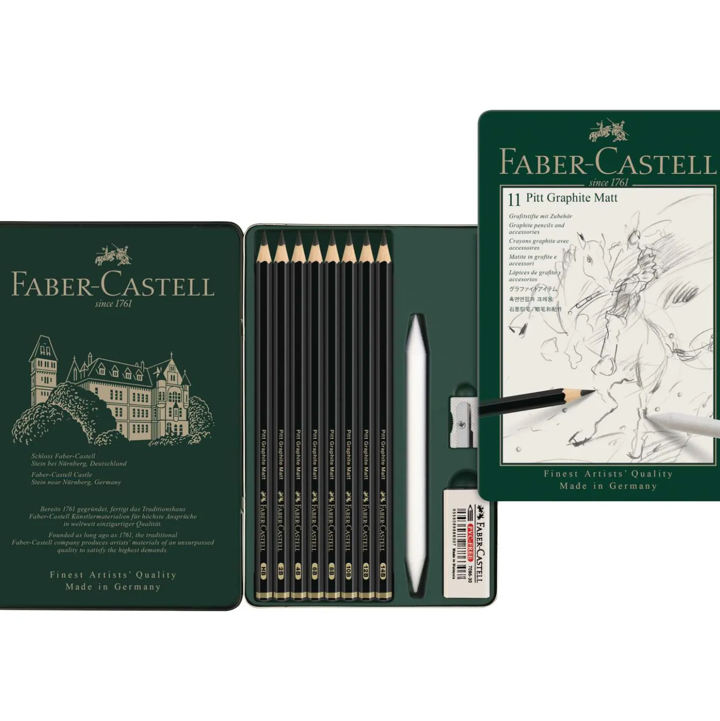 FABER-CASTELL Pitt Graphite Matt im Metall-Etui