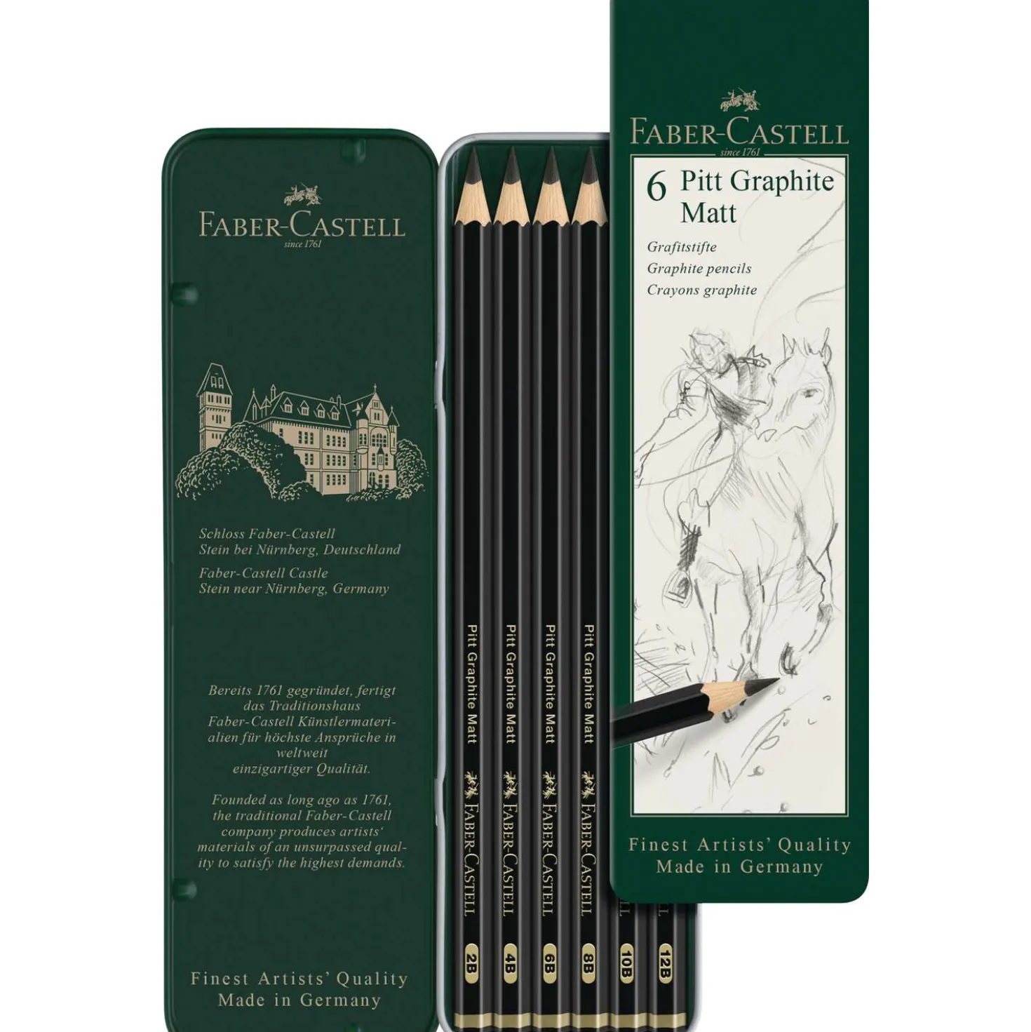 FABER-CASTELL Pitt Graphite Matt im Metall-Etui