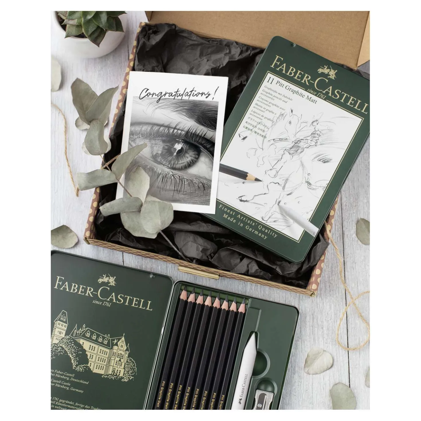 FABER-CASTELL Pitt Graphite Matt im Metall-Etui