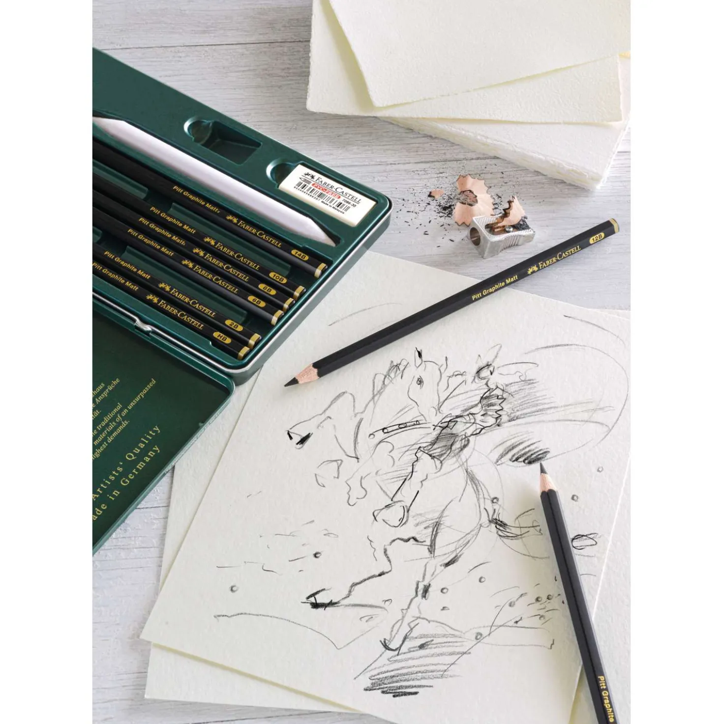 FABER-CASTELL Pitt Graphite Matt im Metall-Etui