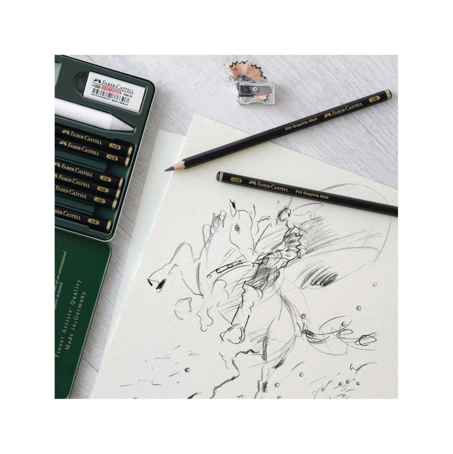 FABER-CASTELL Pitt Graphite Matt im Metall-Etui