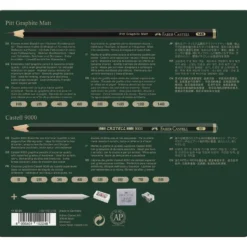 FABER-CASTELL PITT Graphite Matt & Castell 9000-Set im Metalletui