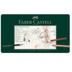 FABER-CASTELL PITT Monochrome-Set im Metall-Etui