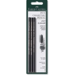 FABER-CASTELL PITT Zeichenkohlestifte, 3er-Set