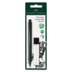 FABER-CASTELL Precision Eraser Pen, Radierstift mit 4 Ersatzradierern