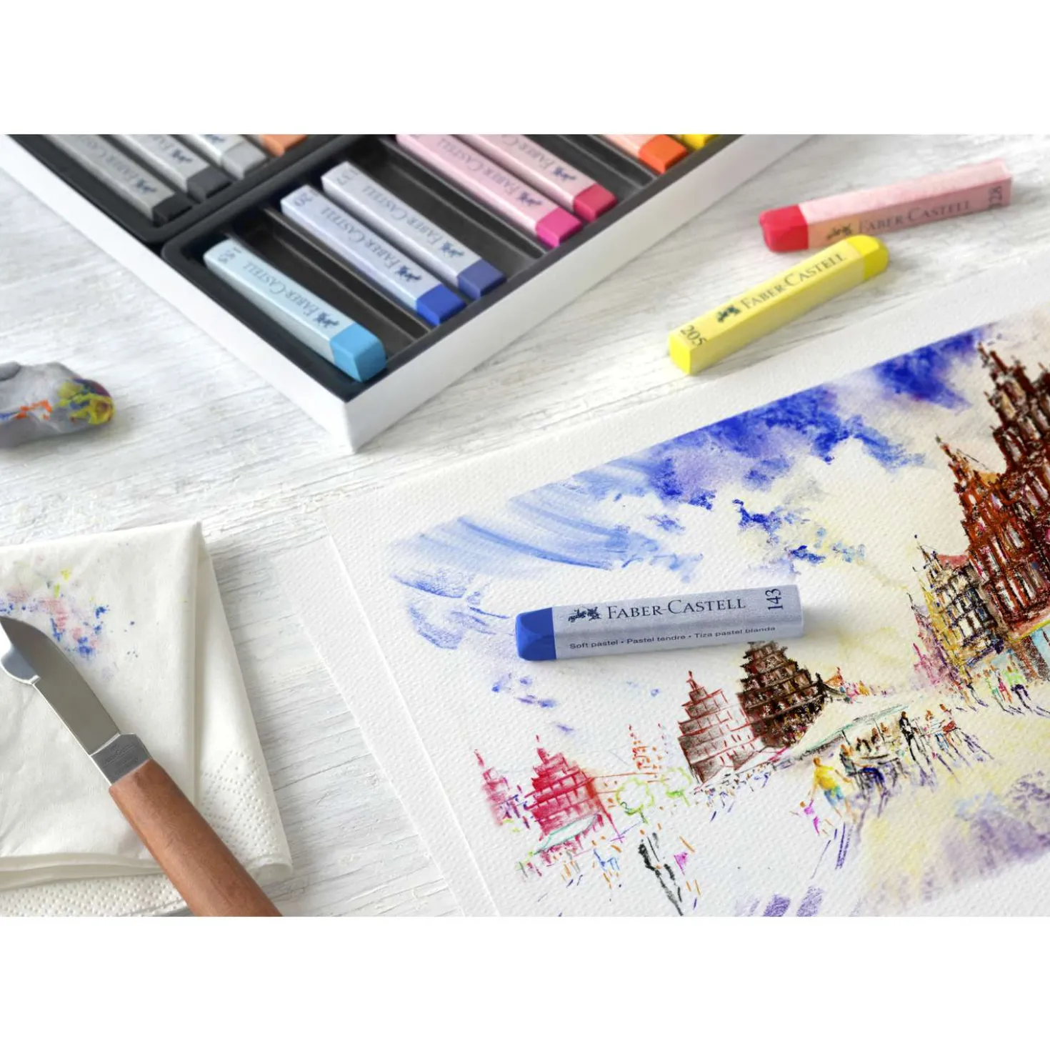 FABER-CASTELL Softpastell STUDIO QUALITY, Kartonetuis Softpastellkreiden