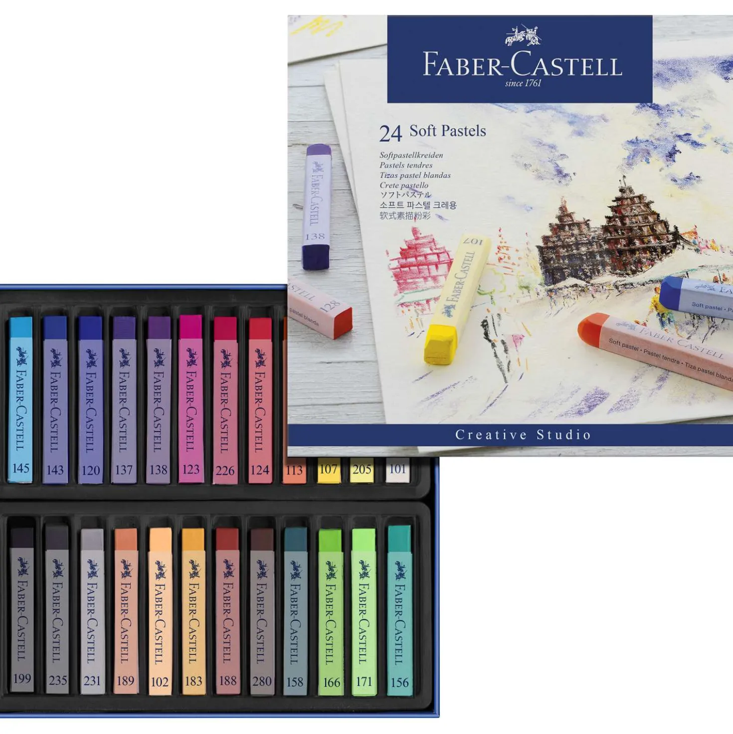 FABER-CASTELL Softpastell STUDIO QUALITY, Kartonetuis Softpastellkreiden