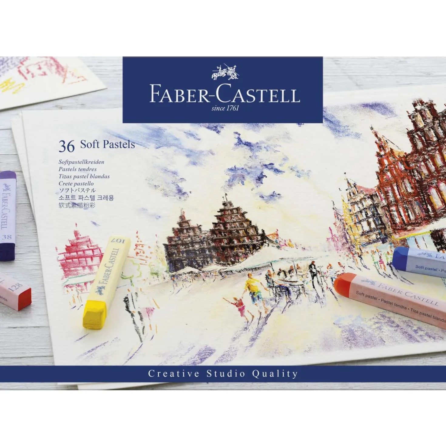 FABER-CASTELL Softpastell STUDIO QUALITY, Kartonetuis Softpastellkreiden