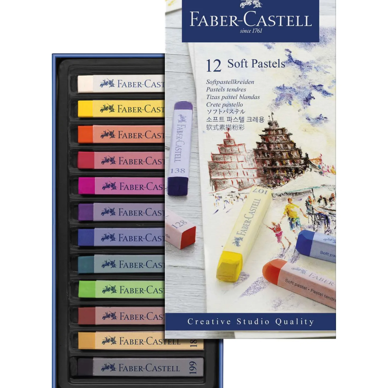 FABER-CASTELL Softpastell STUDIO QUALITY, Kartonetuis Softpastellkreiden