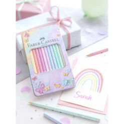 FABER-CASTELL Sparkle Pastell 12er Metalletui