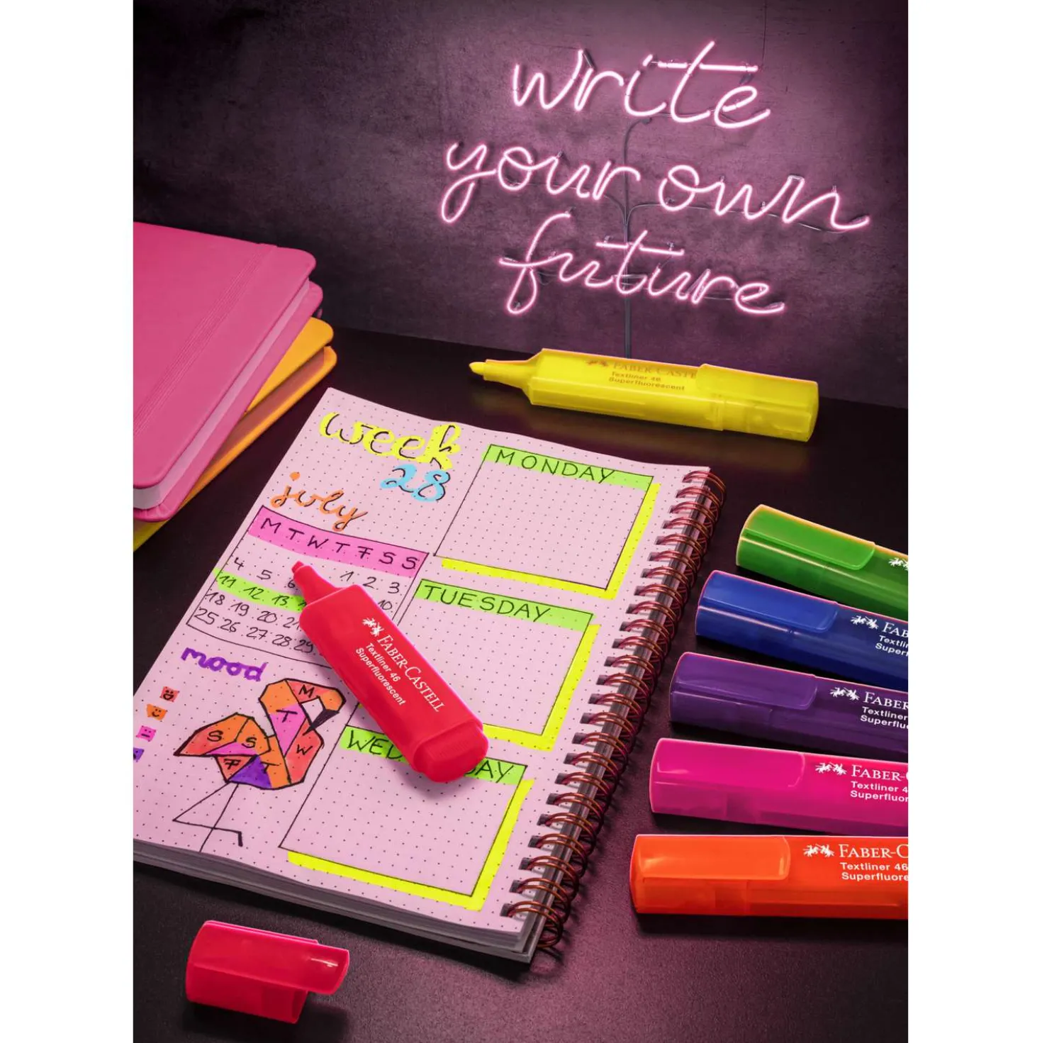 FABER-CASTELL Textmarker TL46 Neon, Sets