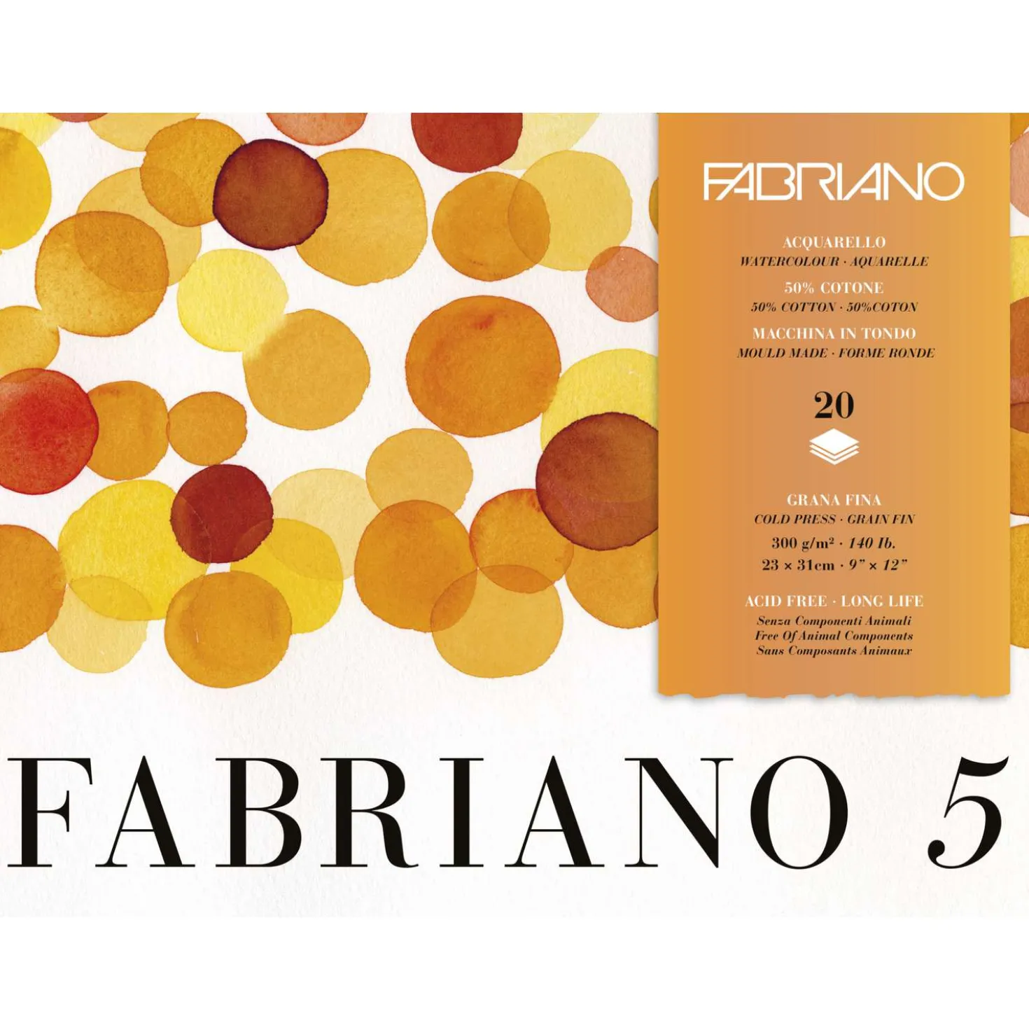 FABRIANO® Aquarellpapierblock 5