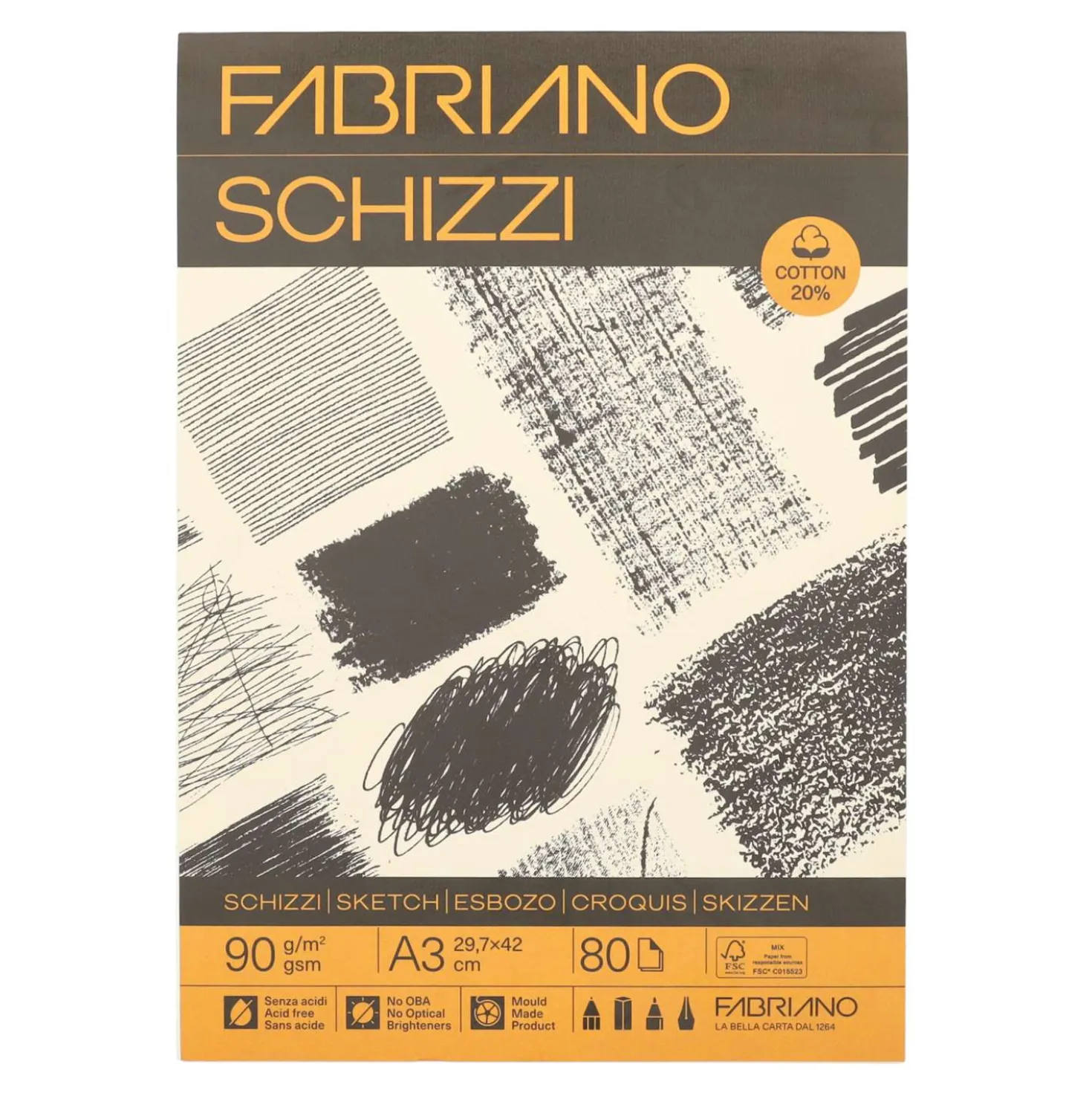 FABRIANO® SCHIZZI Skizzenblock