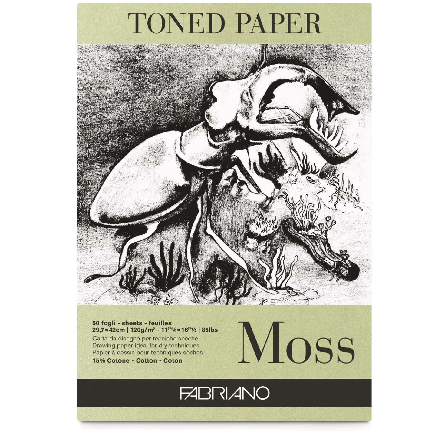 FABRIANO® Toned Paper Zeichenblock, Moos