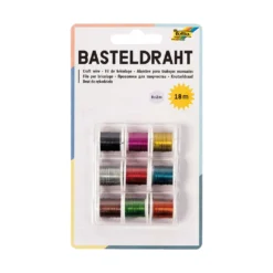 folia® Basteldraht Set, 9 Spulen à 2 m