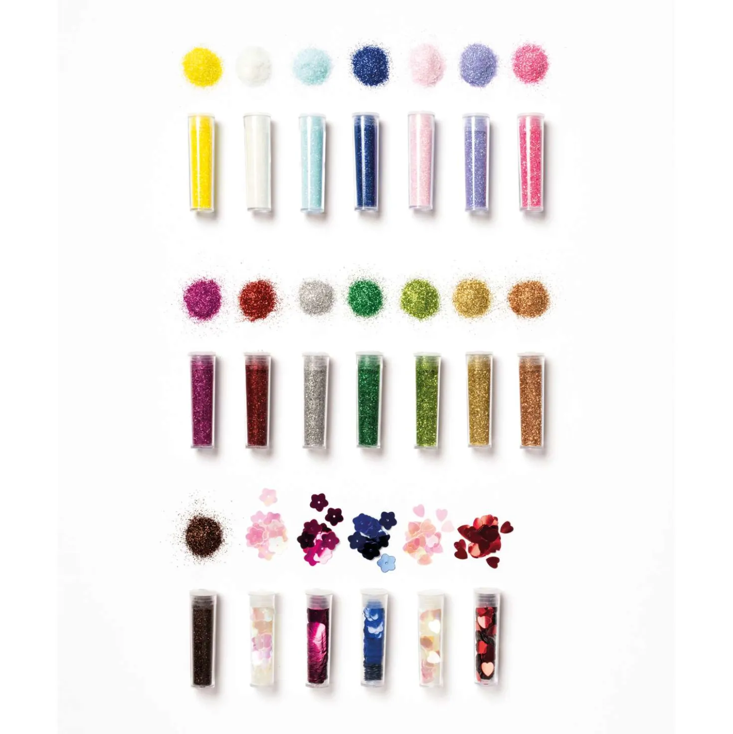 folia® Bio Glitter- und Pailletten-Set, 20 Tuben