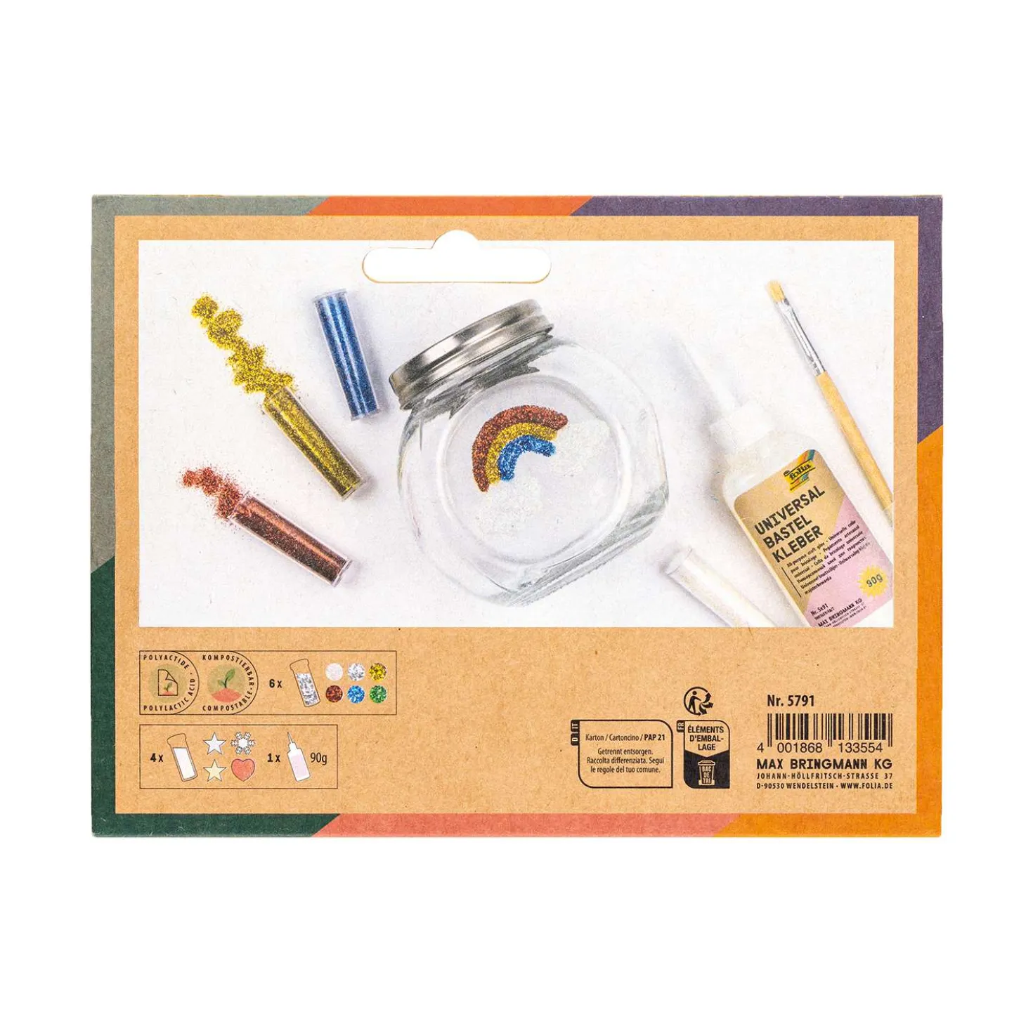 folia® Bio Glitter- und Pailletten-Set
