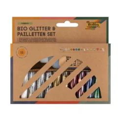 folia® Bio Glitter- und Pailletten-Set