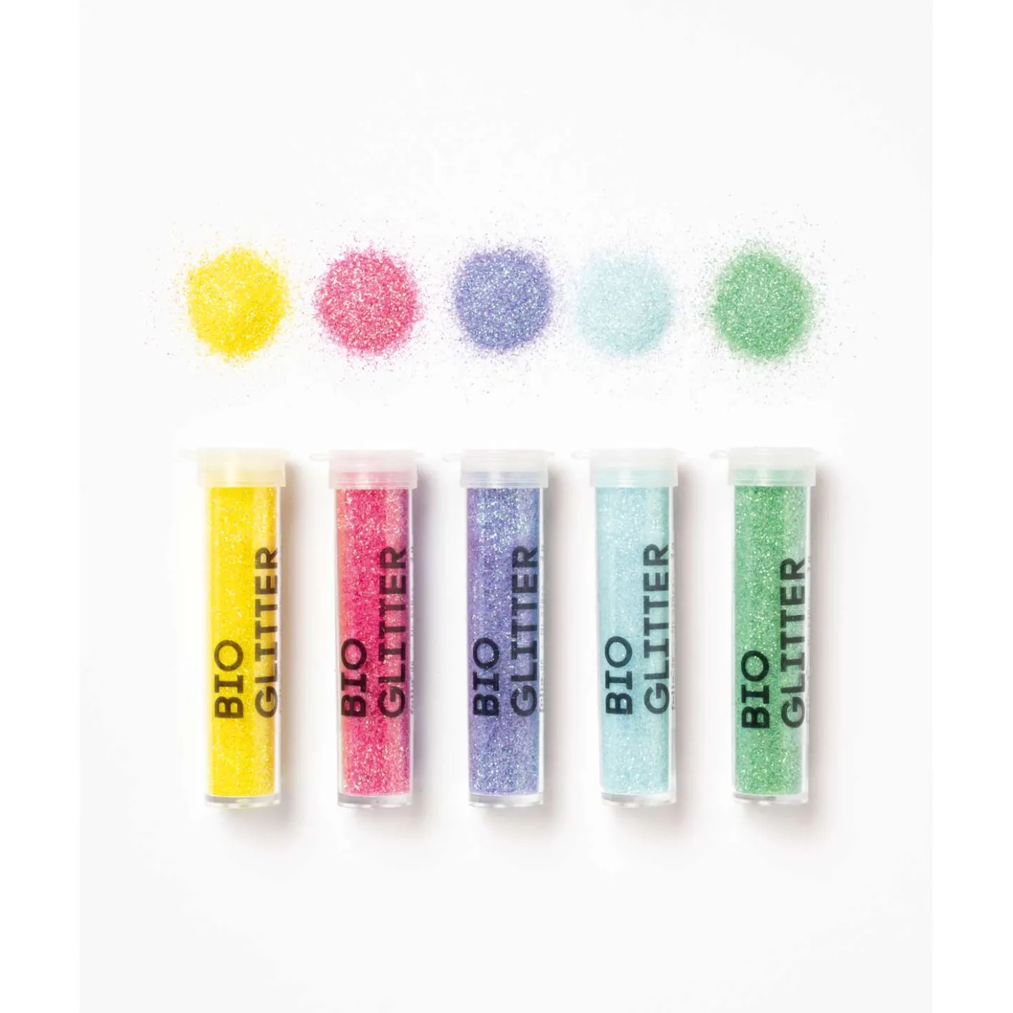 folia® Bio-Glitter-Mix-Sets, 5 Tuben