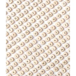 folia® Buchstabenperlen aus Holz, natur