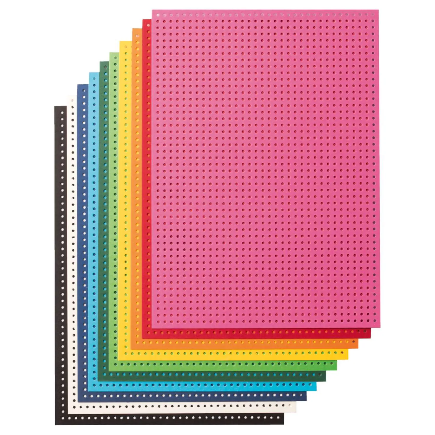 folia® Stickkarton, bunter Mix , 40 Blatt, 17,5 cm x 24,5 cm, 300 g/qm