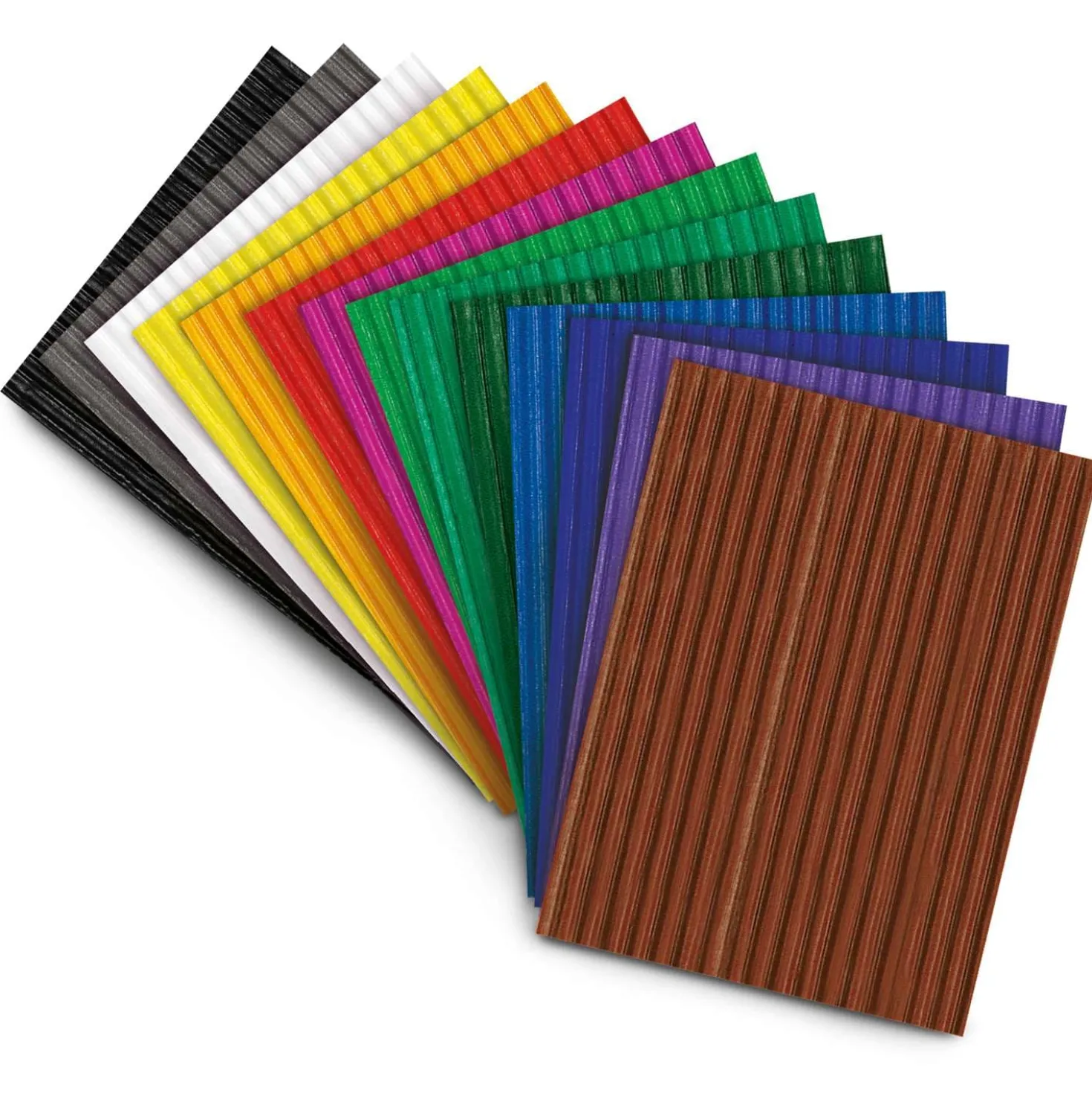 folia® Bastelwellpappe 50 cm x 70 cm, 14 Bogen