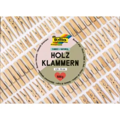 folia® Holzklammern Natural Jumbo-Pack