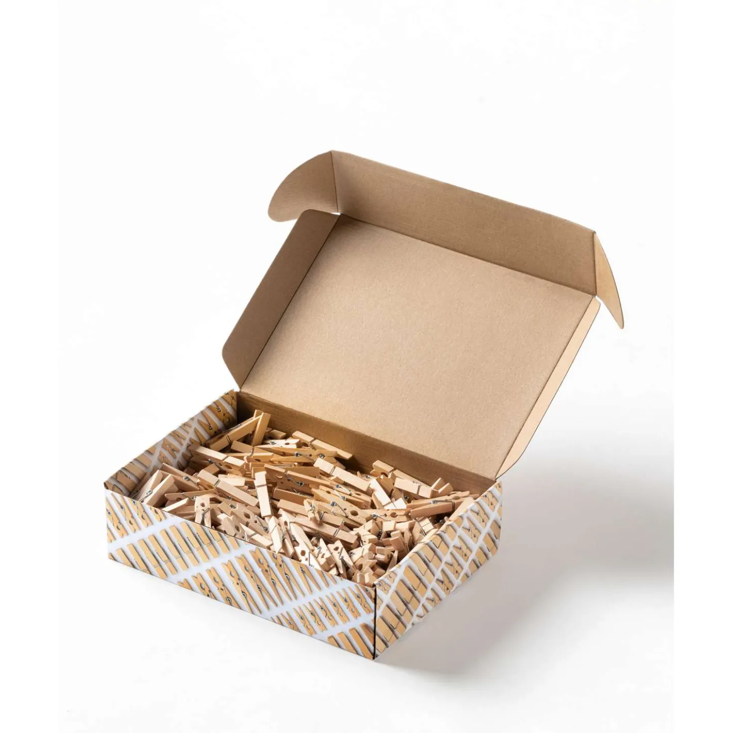 folia® Holzklammern Natural Jumbo-Pack