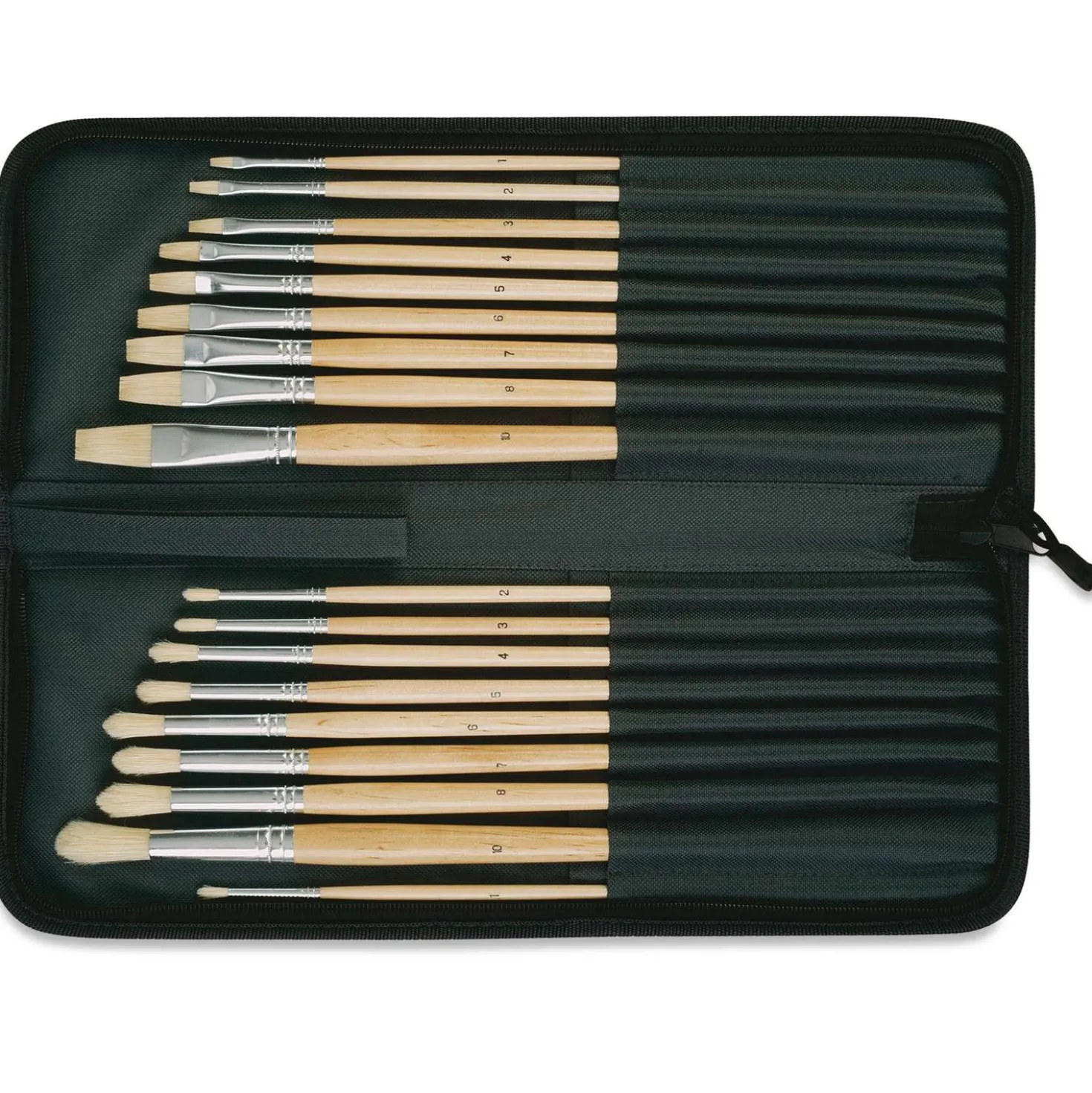 GERSTAECKER Borstenpinsel-Set mit Nylonmappe
