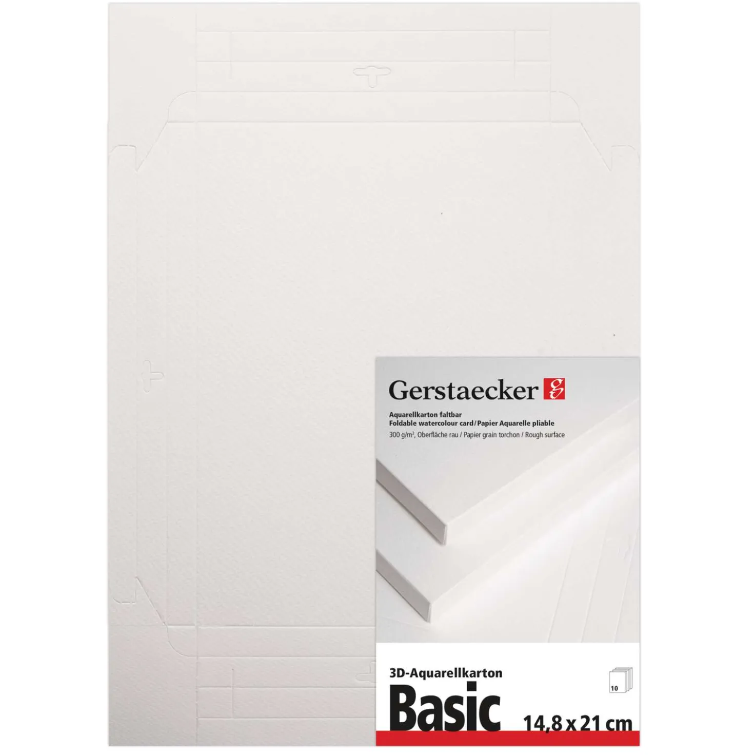 GERSTAECKER 3D-Aquarellkarton Basic, faltbar