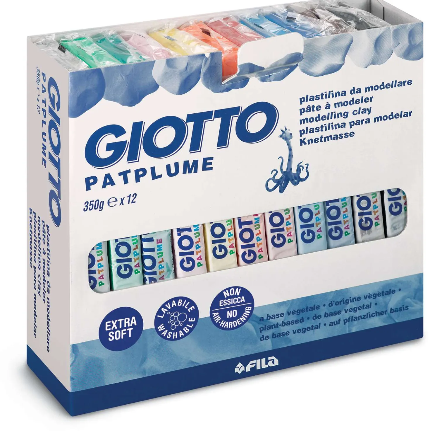 GIOTTO Patplume Knetmasse, 12er Packung