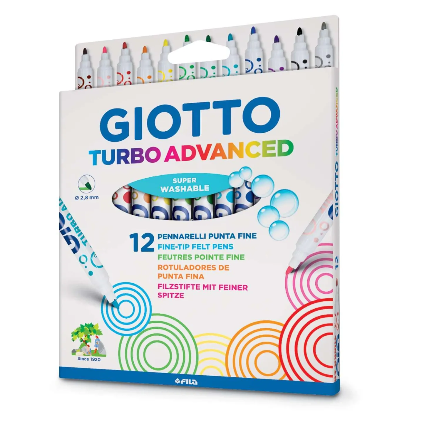 GIOTTO Turbo Advanced Fasermaler 12er Set