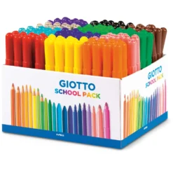 GIOTTO Turbo Maxi Fasermaler Schulpackung mit 144 Stiften