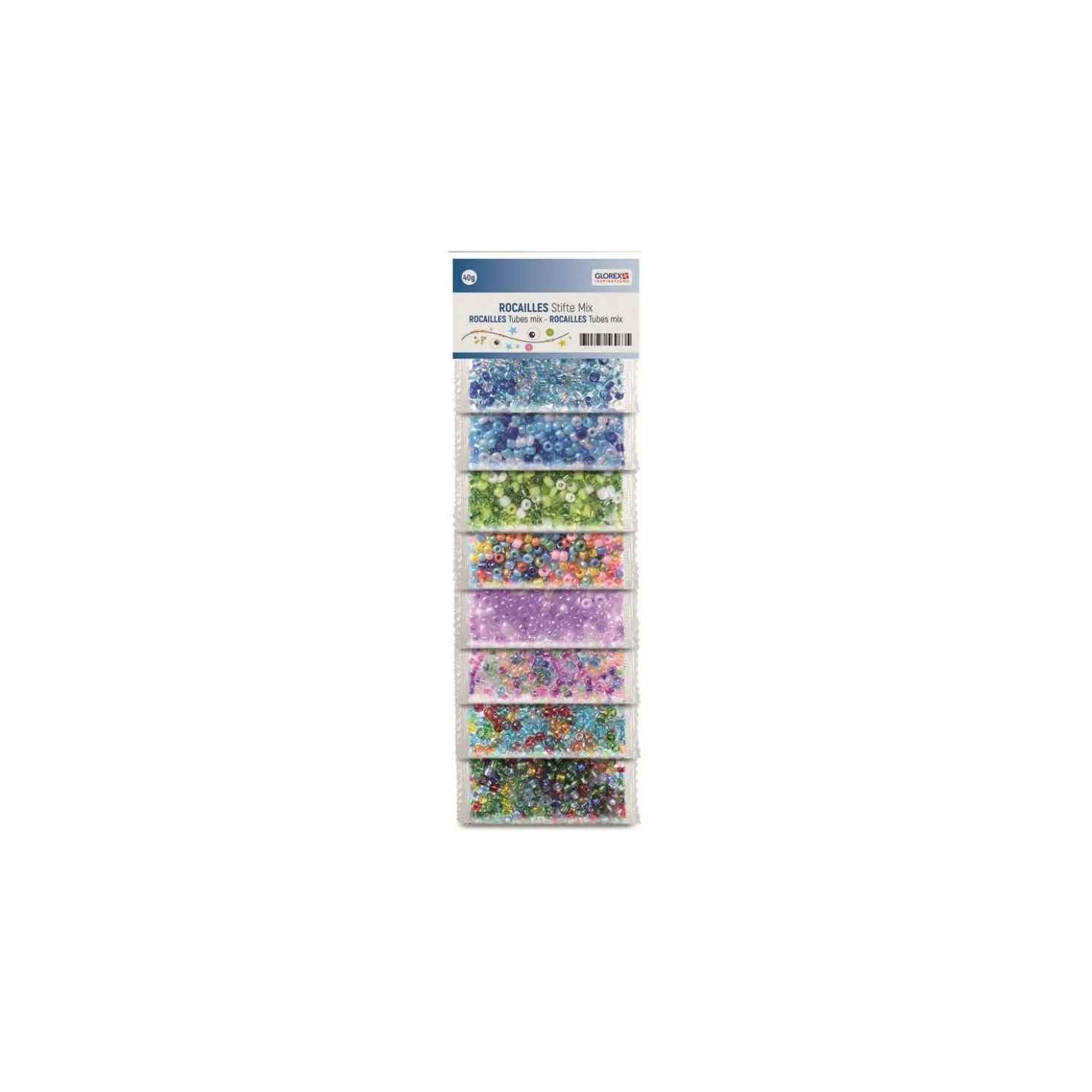 GLOREX Rocailles Glasperlen Mix