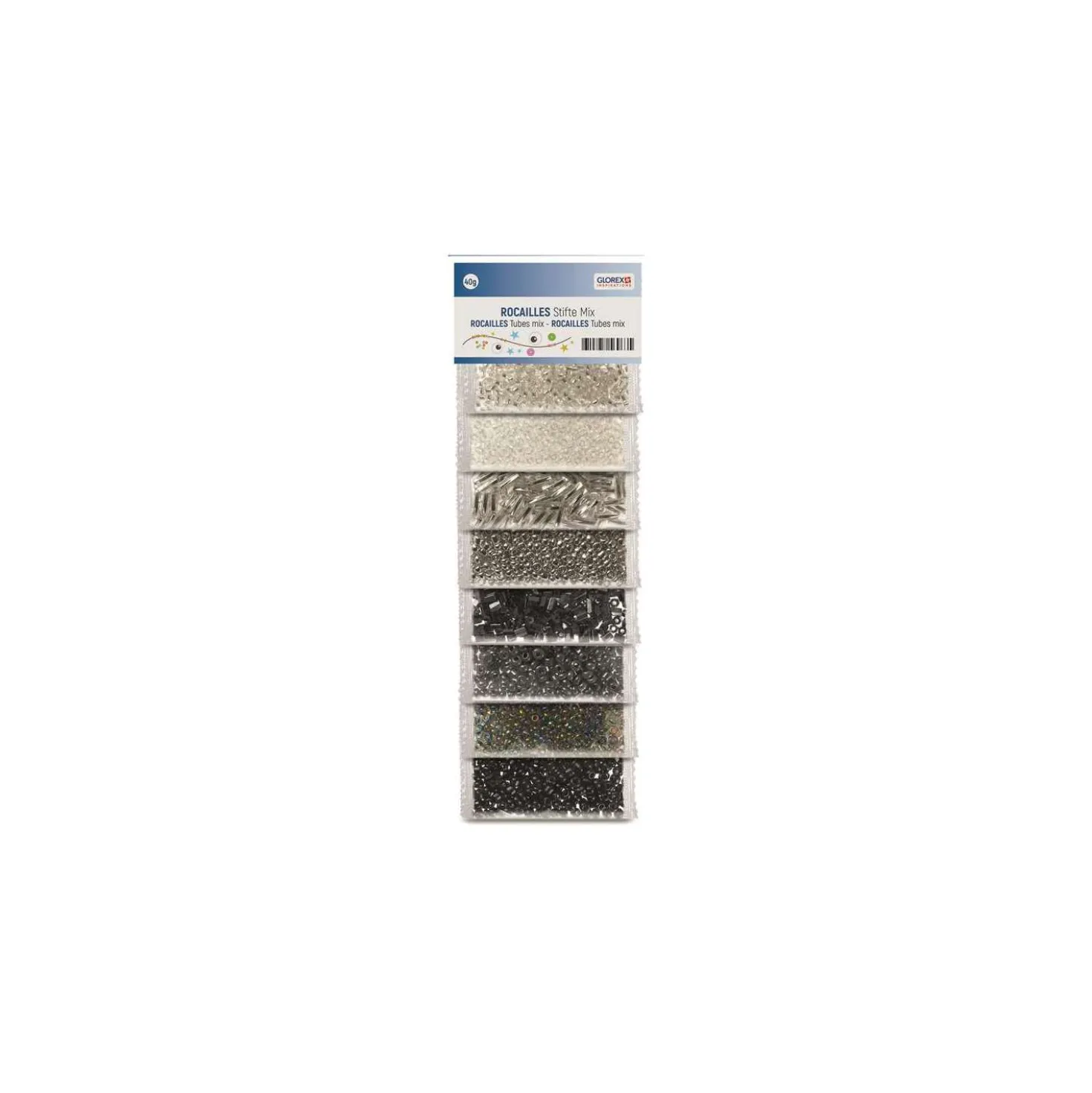 GLOREX Rocailles Glasperlen Mix