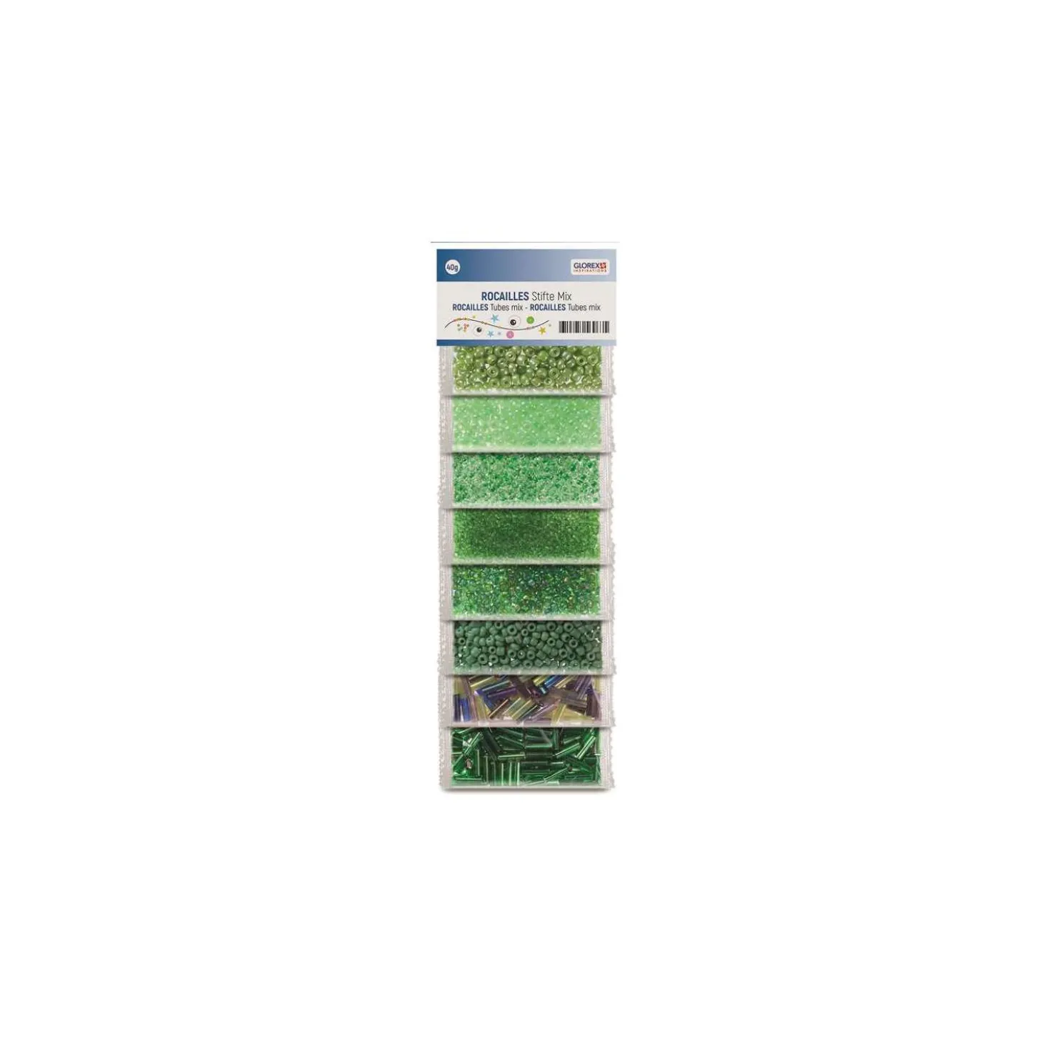 GLOREX Rocailles Glasperlen Mix