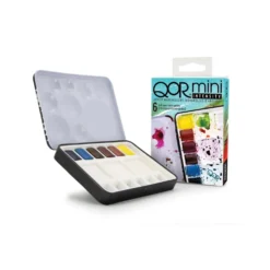 GOLDEN QoR Mini Aquarellkasten "Intensity", 6 x halbe Näpfchen