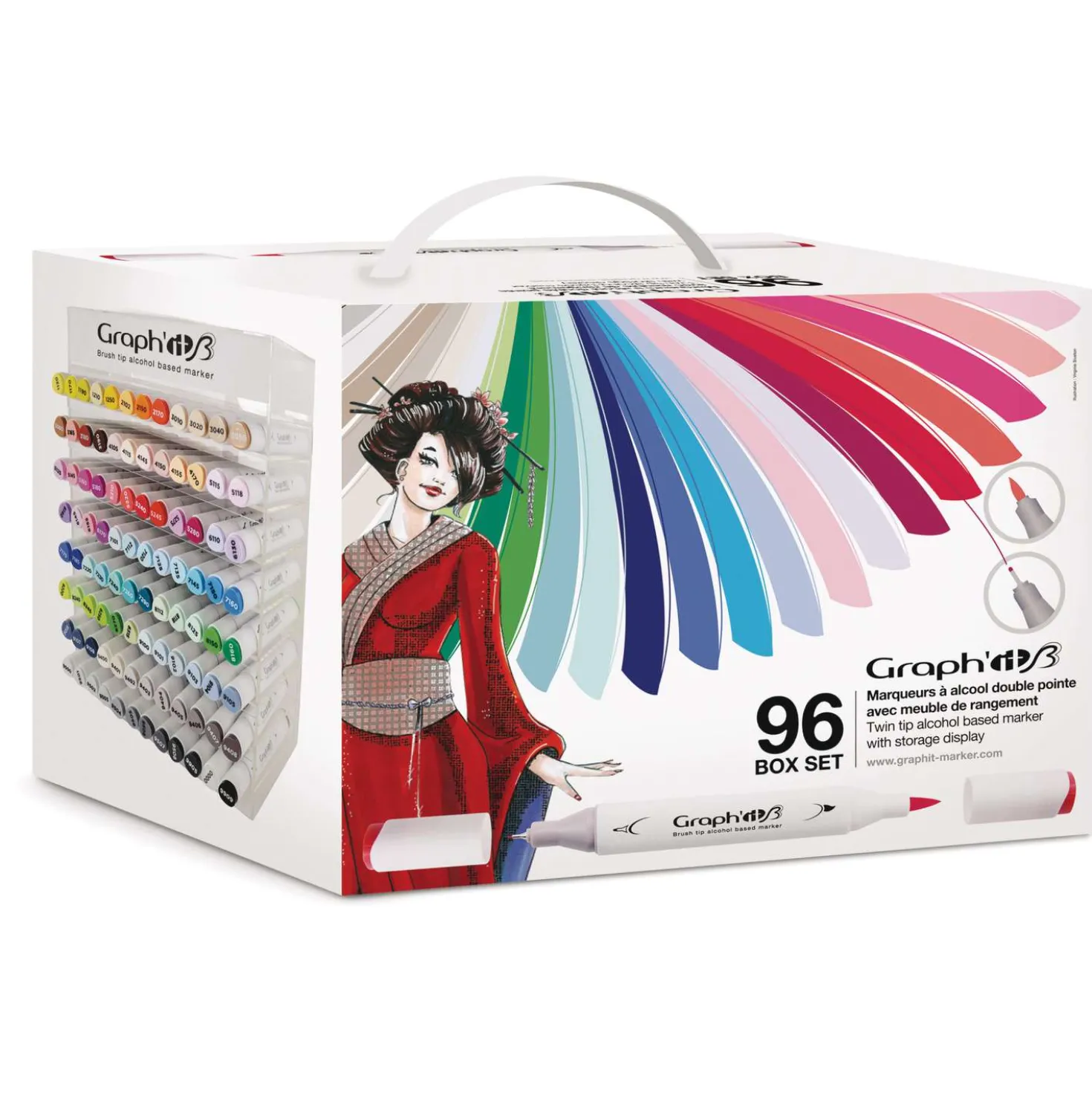 Graph'it "Brush & Extra fine" Marker Komplett-Set, Display mit 96 Markern