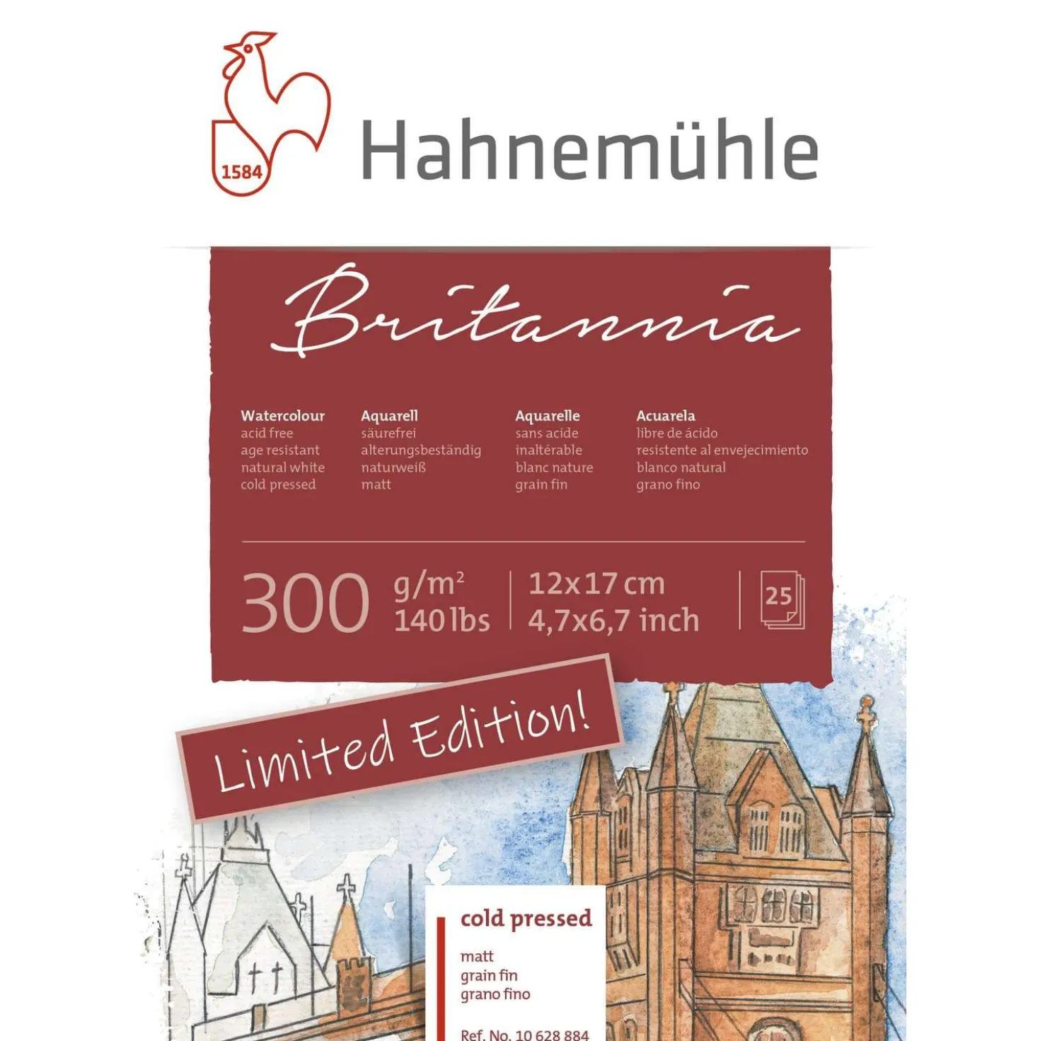 Hahnemühle "Britannia" Aquarellblock, Limited Edition
