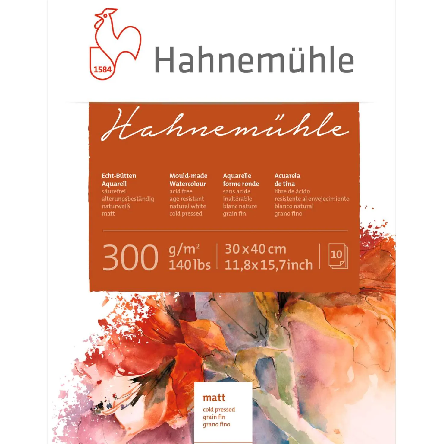 Hahnemühle 300 Echt-Bütten Aquarell-Block