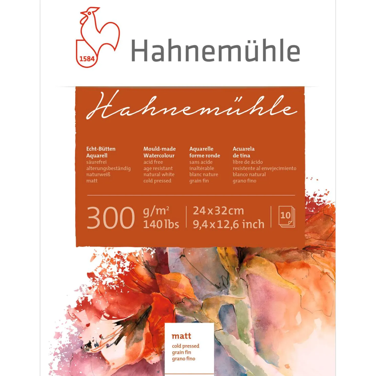 Hahnemühle 300 Echt-Bütten Aquarell-Block