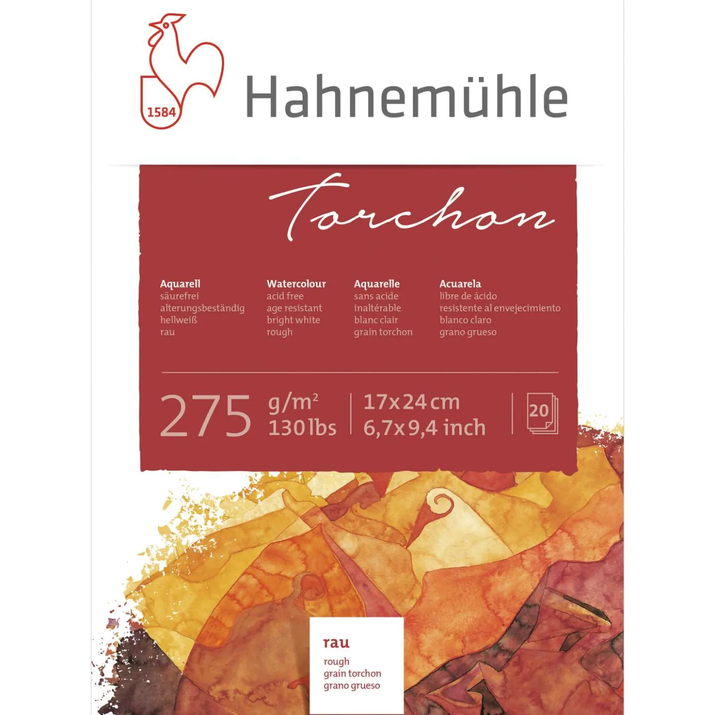 Hahnemühle "Torchon" Aquarellkarton, Block