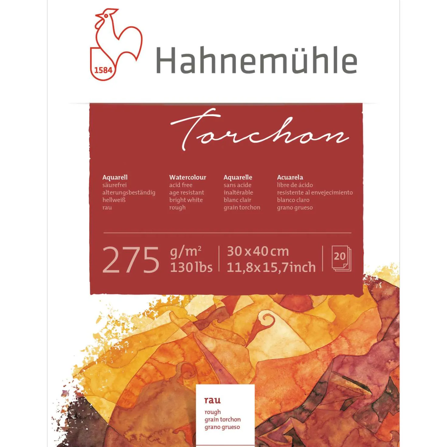 Hahnemühle "Torchon" Aquarellkarton, Block