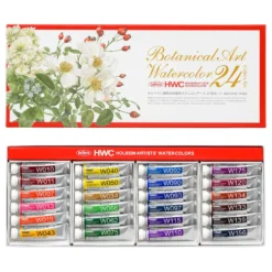 HOLBEIN Künstler-Aquarellfarbe Botanical Art Set, 24 Farben